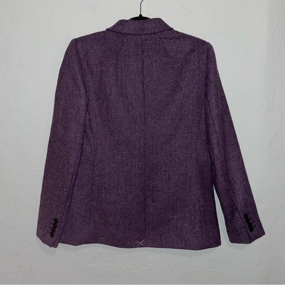 NWT J. Crew Parke Purple Herringbone Wool Button Blazer - Picture 5 of 9